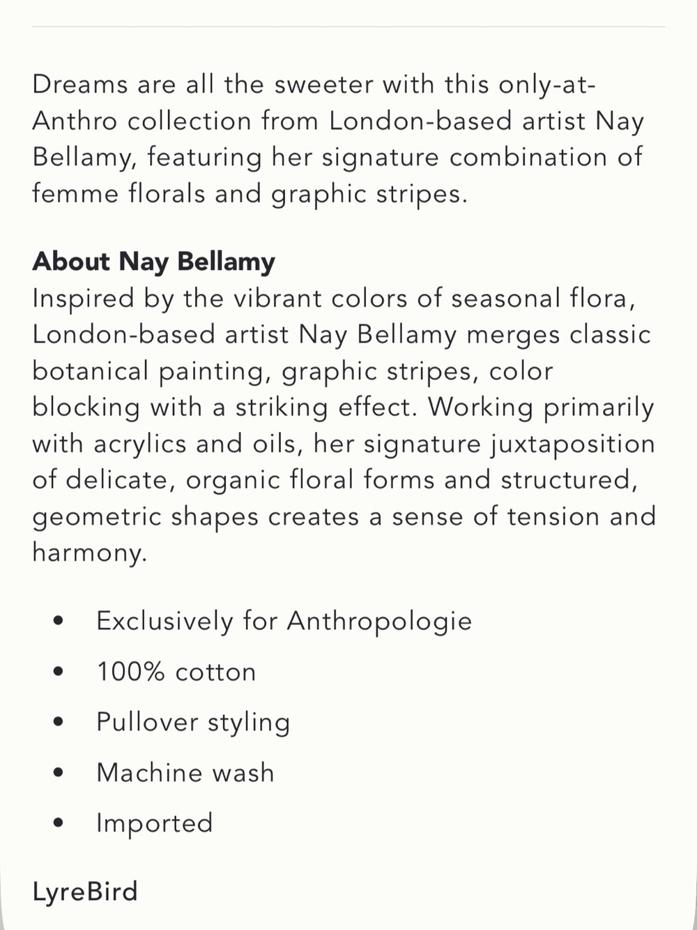 NWT Anthro Nay Bellamy x LyreBird  Artist Pansies Vintage Midi Night Sleep Dress - Picture 11 of 15